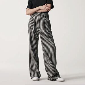 Everlane Gingham Wide-Leg Pants